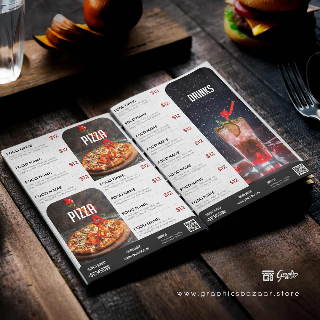 Multi-Page Food Menu | Cafe & Restaurant Menu | Food and Beverage Menu