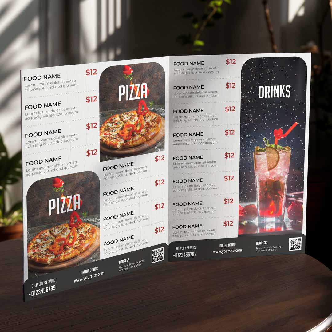 Multi-Page Food Menu | Cafe & Restaurant Menu | Food and Beverage Menu