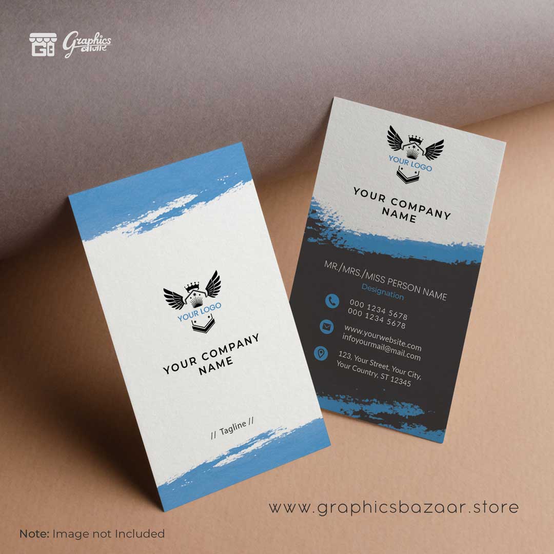 Vertical Corporate Business Card Template