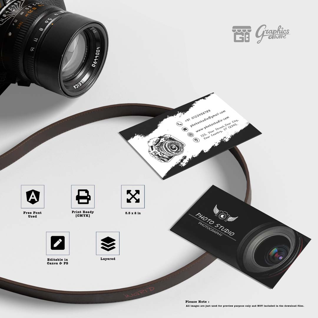 Photo Studio Business Card Template