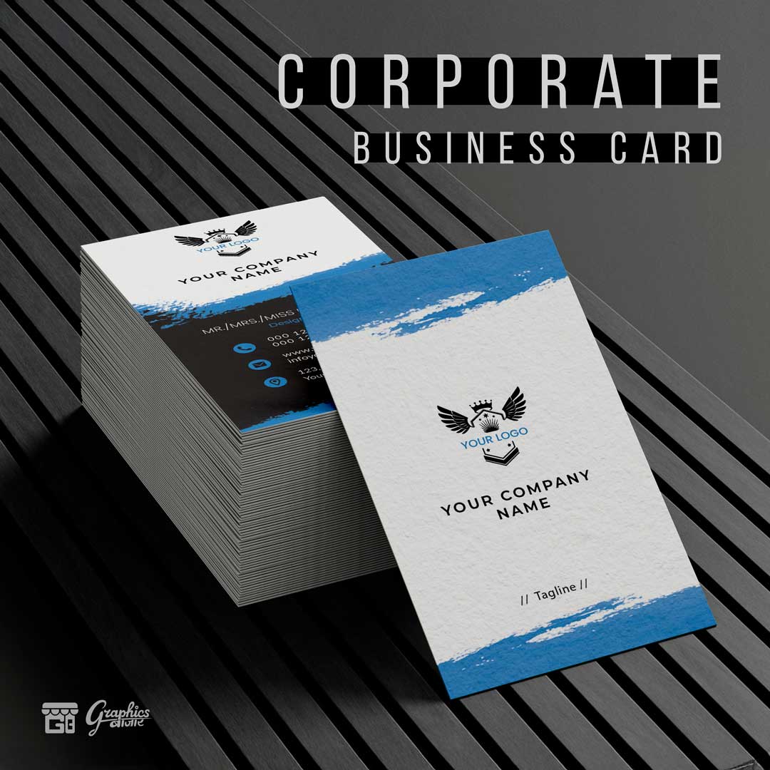Vertical Corporate Business Card Template