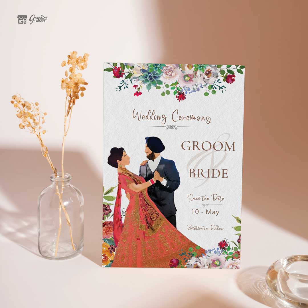Sikh Wedding Invitation Card