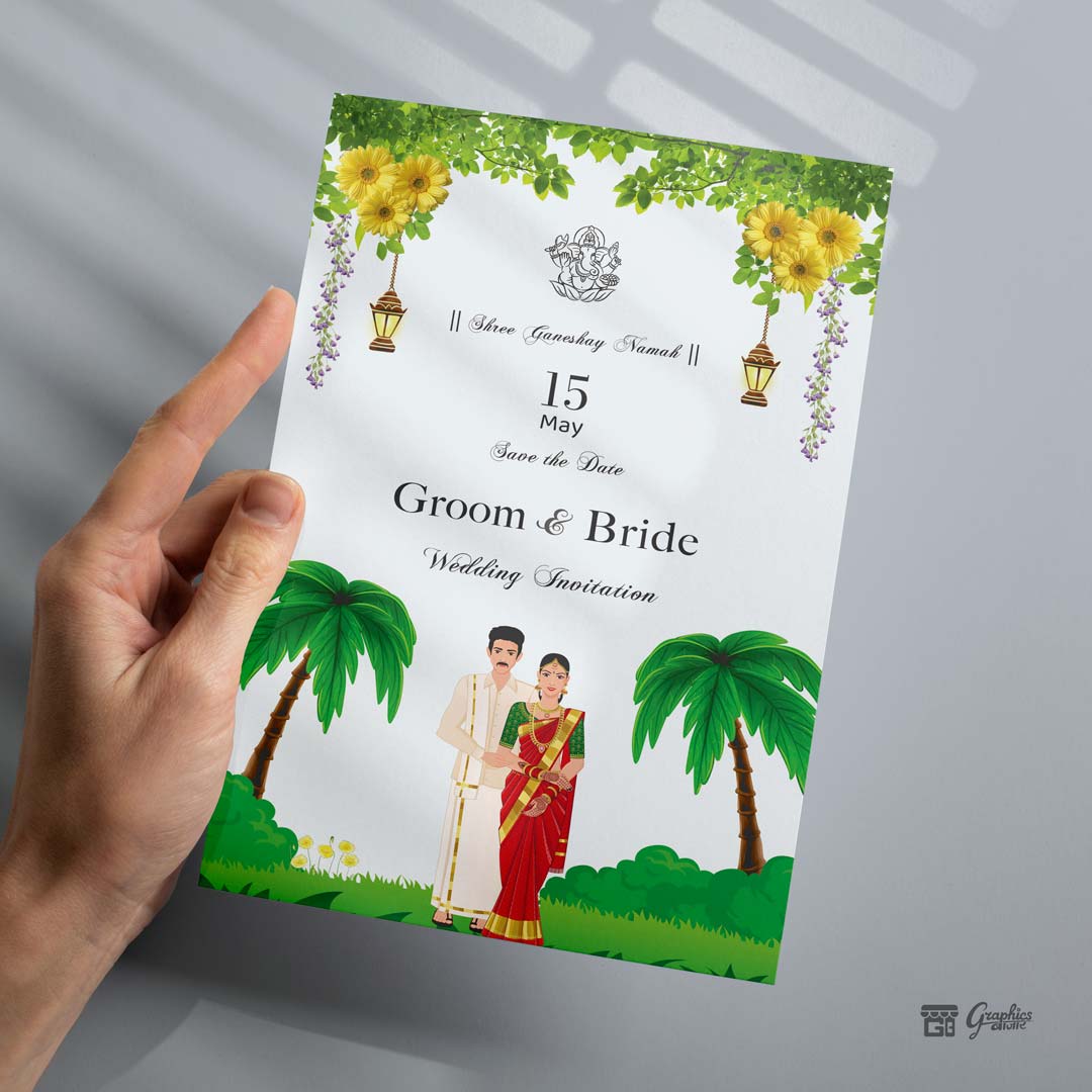 South Indian Wedding Card