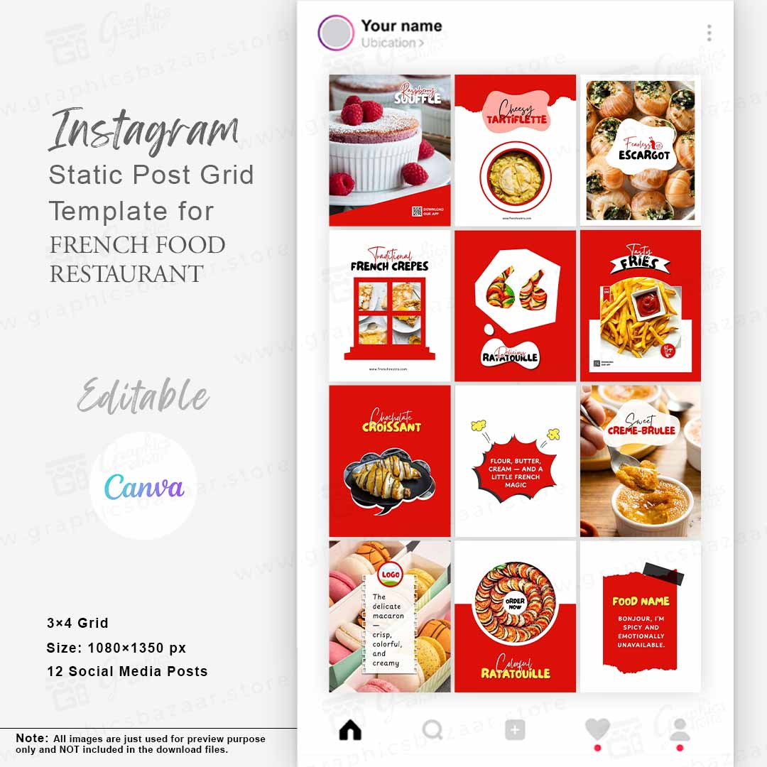 French-Cuisine-Instagram-Feed-grid-template